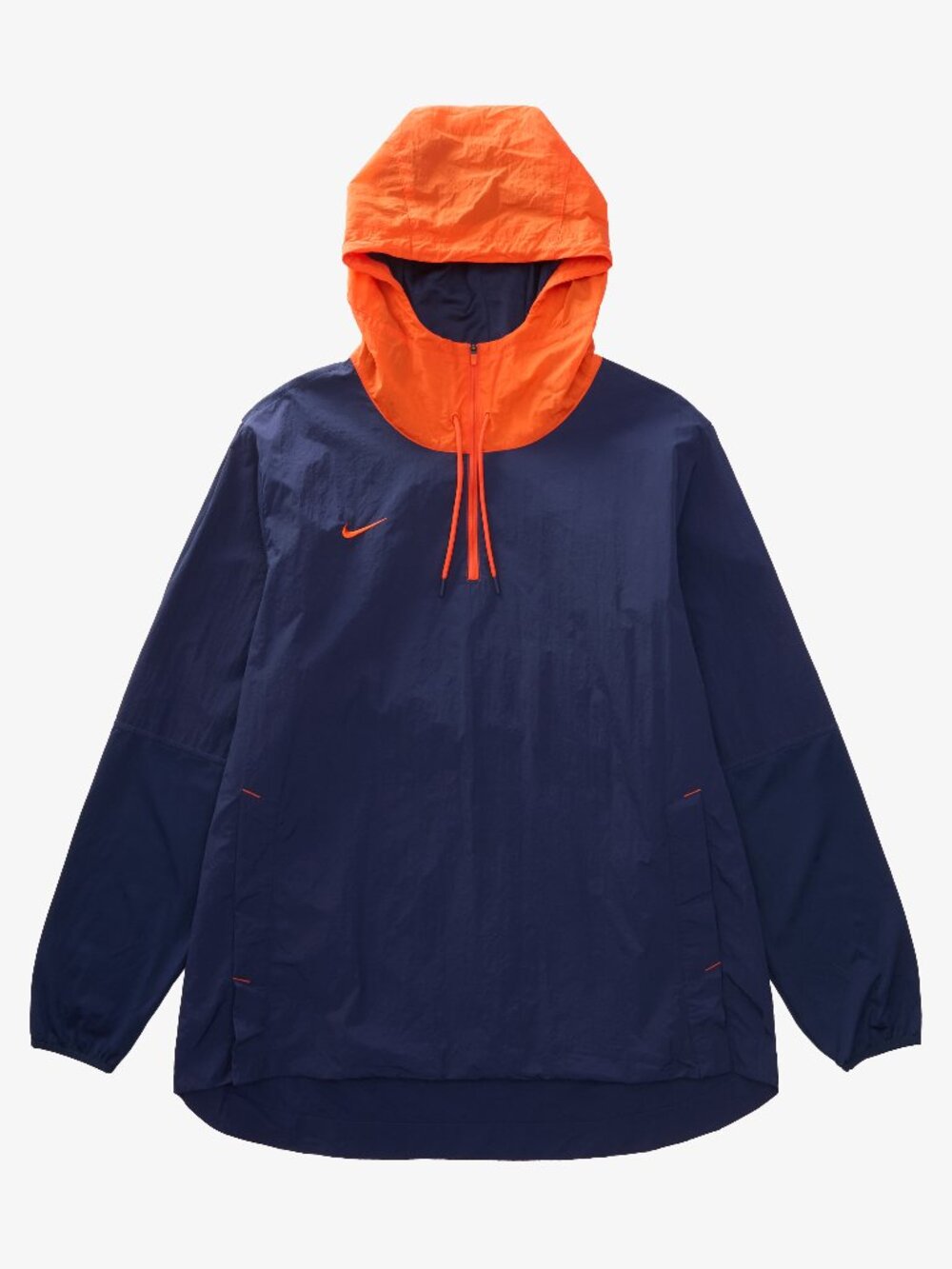 Nike Colorblock Half-Zip Pullover Windbreaker (Navy & Orange) 🍊💙
